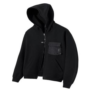 [스위브]Edge Slit Pocket Hood Zip-up (Black) LSRSCTZ102M