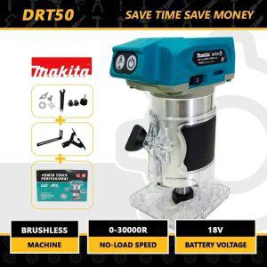 Makita DRT50Z 18V 브러시리스 무선 라미네이트 1/4 인치 라우터 트리머 충전식 목재 트리밍 기계