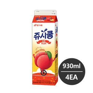 빙그레 쥬시쿨 자두 930ml 4개/냉장무료배송