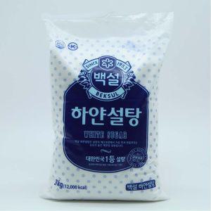 감미로운 단맛 하얀 설탕 3kg 식자재 식당재료 당류 가공식품 양념 사탕수수 슈가 베이킹재료 달고나