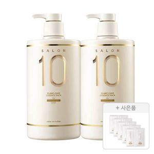 미쟝센 살롱10,  손상용 에센스팩, 990ml,, 2개 + 증정 (손상용 샴푸, 6ml, 5개 + 손상용 트리트먼트, 6ml, 5개)