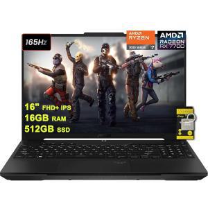 ASUS TUF 게이밍 A16 노트북 16인치 FHD+ 165Hz 7ms 100% sRGB AMD 옥타 코어 라이젠 7 7735HS 16GB RAM 51