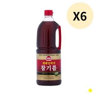 해표 진한 참기름 재래압착식 식당 대용량 1.8L X 6병