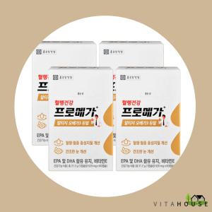 종근당건강 프로메가 알티지 오메가3 듀얼 520mg x 60캡슐 4개 V