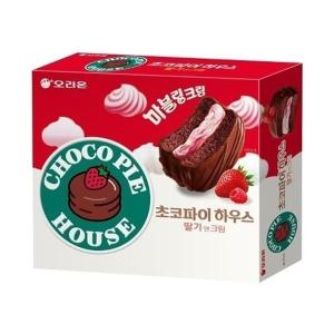 [오리온] 초코파이 하우스 딸기앤크림, 408g, 3개