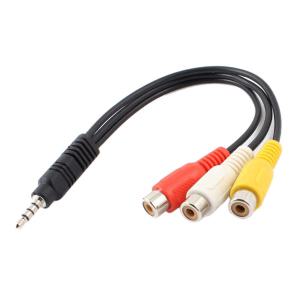 SW0042 3RCA to 3.5mm 4극 변환 케이블 12cm