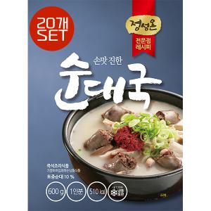 초원식품 정성온 순대국 600g 20개set 즉석국 술안주 해장국