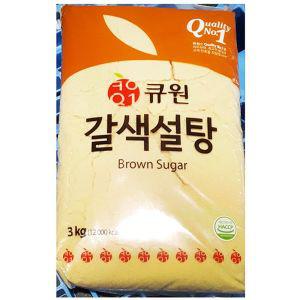 설탕 황색 삼양 3kg 갈색 중백당 조미료 식자재 식당 황설탕 갈색설탕 식자재전문