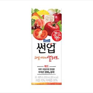 썬업 과일야채샐러드 레드 200ml 48팩 무료배송