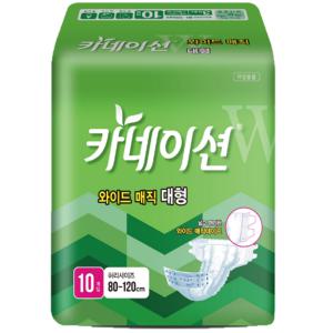 카네이션 와이드 매직 대형 10매입 x 10팩(100매) 성인용기저귀