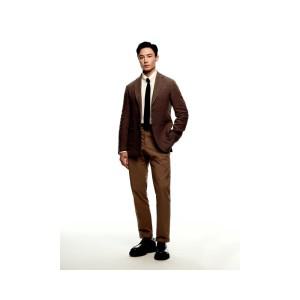 Linen Out Pocket Jacket_Dark Brown