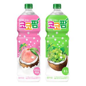 코코팜 피치핑크복숭아 1.5L 3페트 + 코코팜 포도 1.5L 3페트 / 총 6페트