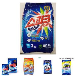 스파크 일반용 3kg 파우치 애경 세탁세제/세탁가루세제/기/빨래/가루세재/가