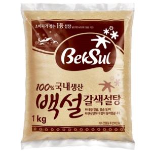 (백설 황설탕 1kg) 갈백설 황설탕(1kg)설탕 황설탕/가정용설탕/요리/1KG/업소용