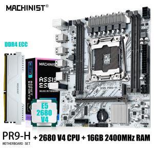 MACHINIST X99 마더보드, Xeon E5 2680 V4 CPU 프로세서, LGA 2011-3 16GB DDR4 ECC 메모리 PR9-H NVME M.2