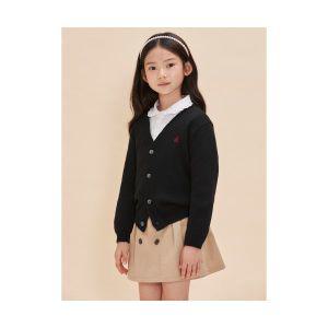 빈폴 키즈 BEANPOLE KIDS Essential 울 플레인형 자카드 베이직 가디건 블랙 BI485AUE25 262411