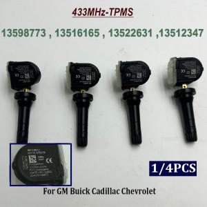 TPMS 타이어 압력 모니터 센서 13512347 13522631, C-adillac G-MC Sierra C-hevrolet용, 13598773 1351616