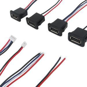 USB 2.0 암 전원 잭  2 P  4 충전 포트 커넥터  데이터 인터페이스 케이블  소켓  1-10 개