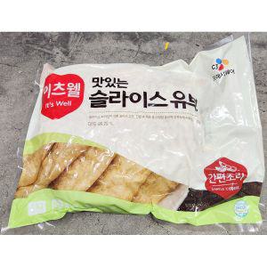 이츠웰 슬라이스 유부 1Kg 고명 김밥 김밥용 고명용 우동 냉동 재료 우동용