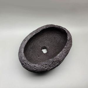 화산석 화분 - 타원 분재 소 22x12x10cm베란다분 미니분 인테리어분 꽃분 미니조 사무실책상분 사무실분 선