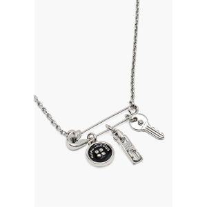 [마크제이콥스]MARC JACOBS Button Enamel Charm Necklace_Silver Black_MBEDS25006SVX 121698205