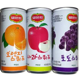 델몬트/켄음료/스퀴즈 사과, 오렌지, 포도 240ml 30개입