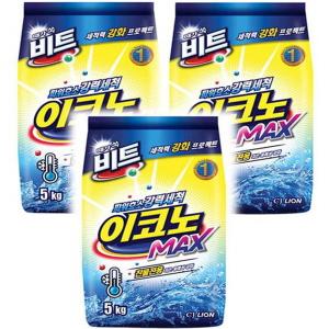 CJ라이온) 비트 이코노맥스 5kg X 3개(1박스) 세탁세제,리필