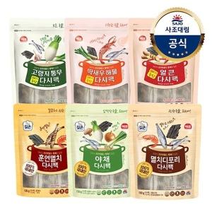 [사조대림] 다시팩 6종 150g x4개 /멸치디포리/야채/얼큰/딱새우해물/고랭지통무/훈연멸치120g