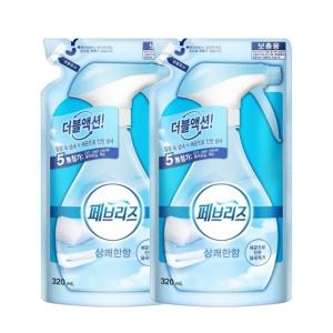 페브리즈 상쾌한향 리필 320ml x2 /섬유탈취제/냄새제거