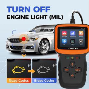 Eobd OBD 2 OBD2 스캐너, 자동차 전문 진단 도구, 엔진 오류 확인 경고등 코드 리더, 차량 리셋