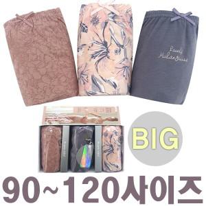 [하프클럽/제이투와이]엄마 할머니 안심속옷 120까지 요실금팬티 맥시 3매세