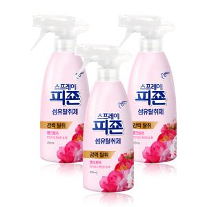 피죤 섬유탈취제 핑크로즈 490ml x 3개