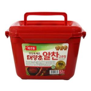 해찬들맛있게매운태양초3골드알찬고추장4.5kg 면 고추장 해찬들 된장 쌈장 초고추장