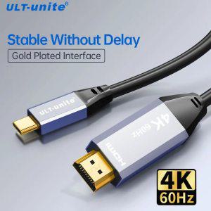 TV 맥북 프로 에어 아이맥 아이패드 프로 2020 갤럭시 S20 S10 노트 10 용 단방향 HDR USB C HDMI 케이블 4