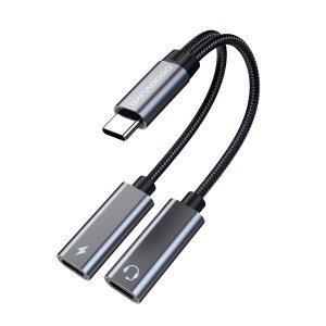 [바라보고]USB C to C 타입 이어폰 PD 60W 고속 충전 듀얼 젠더 TA2H