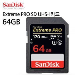 [제이큐]SanDisk sd카드 Extreme PRO SD UHS-I 메모리 64GB