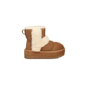 UGG 어그 WOMEN 클라우드 퍼 플랫폼 부츠 클래식 클라우드피크 - 체스트넛