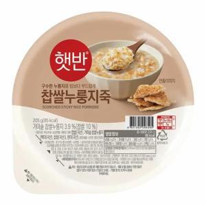 CJ 제일제당 [엄마맛집]햇반/찹쌀누룽지죽(205GX10개) 1세트 아침대용 혼밥 간단식사 한그릇뚝딱 겨울 식재