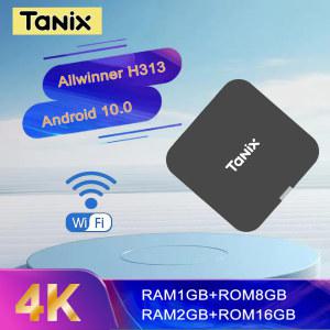 셋톱 박스 안드로이드 10 0 미니 TV Tanix TX1 Allwinner H313 2 4G Wifi RAM 2GB ROM 16GB 8GB 지원 4K 스마트