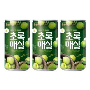 웅진식품 초록매실 180ml 캔 x 90개