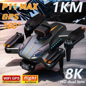 rc헬기 P11 프로 드론 5G 와이파이 쿼드콥터 원격 360 레이저 장애물 회피 HD 8K UAV 고도 고정 헬리콥터