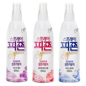 피죤 스프레이 섬유탈취제 200ml x3개 정전기방지 대용량 미스틱레인 플라워페스티벌 아이스플라워