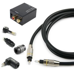 오디오 광케이블선 고급형 옵티컬 SPDIF mini Toslink 각형 원형 변환젠더 코엑시얼 사운드바 스피커 연결