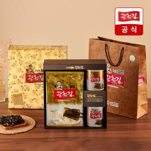 [광천김 선물세트] 고급 선물세트 5호 (전장김5봉+캔김2캔+쇼핑백)