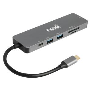 USB3.0 허브 메모리 카드 리더기 노트북 핸드폰 HDMI 확장 /USB C타입 멀티 스테이션 NX1120