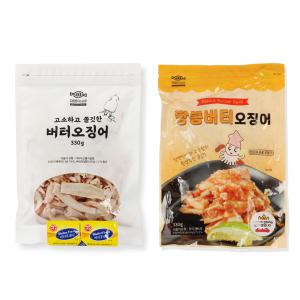 굿브랜드 버터오징어 330g+땅콩버터오징어 330g