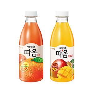 따옴주스730ml 자몽3+애플망고3,냉장무료배송