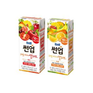 썬업 과일야채샐러드 200ml 레드12팩+녹황12팩 무료배송