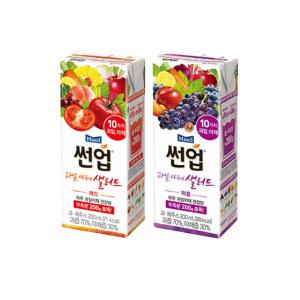 썬업 과일야채샐러드 200ml 레드24팩+퍼플24팩 무료배송