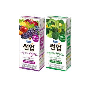 썬업 과일야채샐러드 200ml 퍼플12팩+그린12팩 무료배송